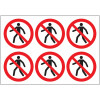 NO PEDESTRIAN SYMBOLS - LABELS (PK/30)