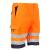 Hi Vis Poly Cotton Shorts Orange / Navy