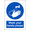WASH YOUR HANDS PLEASE - ECONOMY WASHROOM SIGN