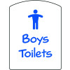 BOYS TOILETS SCHOOL SIGN