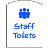 STAFF TOILETS SCHOOL SIGN