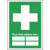 210X148MM YOUR FIRST AIDERS ARE (WITH SPACES) - RIGID