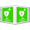 AED AUTOMATE EXTERNAL DEFIBRILLATOR PROJECTING 3D SIGN