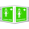 EMERGENCY SHOWER PROJECTING 3D SIGN