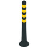 FLEXI DELINEATOR POST - BLACK POST - YELLOW REFLECTORS - H.1000 X W.80 X D.80
