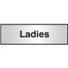 LADIES ARCHITECTURAL DOOR SIGN LEFT ALIGNED