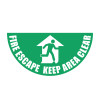 FLOOR GRAPHIC MARKERS - HALF CIRCLE - W.750 - FIRE ESCAPE