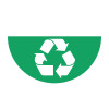 FLOOR GRAPHIC MARKERS - HALF CIRCLE - W.750 - RECYCLING SYMBOL