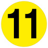 FLOOR IDENTIFICATION MARKER - NUMBER 11 - 190MM DIA