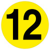 FLOOR IDENTIFICATION MARKER - NUMBER 12 - 190MM DIA