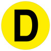 FLOOR IDENTIFICATION MARKER - LETTER D - 190MM DIA