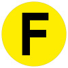 FLOOR IDENTIFICATION MARKER - LETTER F - 190MM DIA