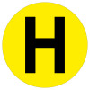 FLOOR IDENTIFICATION MARKER - LETTER H - 190MM DIA