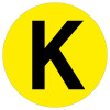 FLOOR IDENTIFICATION MARKER - LETTER K - 190MM DIA