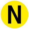 FLOOR IDENTIFICATION MARKER - LETTER N - 190MM DIA