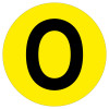 FLOOR IDENTIFICATION MARKER - LETTER O - 190MM DIA