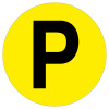 FLOOR IDENTIFICATION MARKER - LETTER P - 190MM DIA