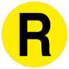 FLOOR IDENTIFICATION MARKER - LETTER R - 190MM DIA