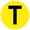 FLOOR IDENTIFICATION MARKER - LETTER T - 190MM DIA