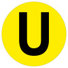 FLOOR IDENTIFICATION MARKER - LETTER U - 190MM DIA