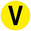 FLOOR IDENTIFICATION MARKER - LETTER V - 190MM DIA