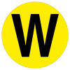 FLOOR IDENTIFICATION MARKER - LETTER W - 190MM DIA