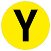FLOOR IDENTIFICATION MARKER - LETTER Y - 190MM DIA