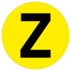 FLOOR IDENTIFICATION MARKER - LETTER Z - 190MM DIA