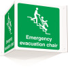 EMERGENCY EVACUATION CHAIR PROJECTING 3D SIGN