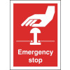 100X75MM EMERGENCY STOP - RIGID