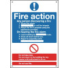 FIRE ACTION NOTICE (STANDARD) - ALUMINUM