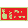 100X200MM FIRE ALARM - NITE GLO RIGID