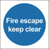 200X200MM FIRE ESCAPE KEEP CLEAR - RIGID