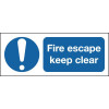 100X250MM FIRE ESCAPE KEEP CLEAR - RIGID