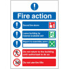 297X210MM FIRE ACTION NOTICE (SYMBOLISED) - RIGID