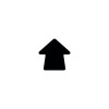 FLOOR SIGNALS - ARROW - H.90 X W.90 - PACK OF 100 - BLACK