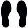 FLOOR SIGNALS - FEET - H.300 X W.100 - PACK OF 10 - (5 RIGHT, 5 LEFT) - BLACK