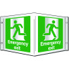 EMERGENCY EXIT PROJECTING 3D SIGN