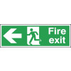 FIRE EXIT RUNNING MAN ARROW LEFT - POLYCARBONATE