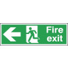 150X450MM FIRE EXIT RUNNING MAN ARROW LEFT - RIGID