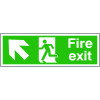 150X450MM FIRE EXIT RUNNING MAN ARROW UP LEFT - RIGID