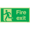 FIRE EXIT RUNNING MAN LEFT - XTA-GLO
