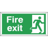 FIRE EXIT RUNNING MAN RIGHT - ALUMINIUM