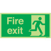 FIRE EXIT RUNNING MAN RIGHT - XTA-GLO