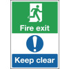 297X210MM FIRE EXIT KEEP CLEAR - RIGID
