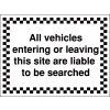 300X400MM ALL VEHICLES ENTERING OR LEAVING THIS SITE - RIGID