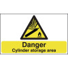 300X500MM DANGER CYLINDER STORAGE AREA - RIGID