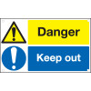 300X500MM DANGER KEEP OUT - RIGID