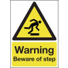 210X148MM WARNING BEWARE OF STEP - RIGID