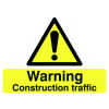 WARNING CONSTRUCTION TRAFFIC - STANCHION SIGN